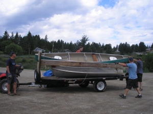 Part of the Shoreline cleanup this year included removing old boats from the marina area. (2)